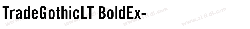 TradeGothicLT BoldEx字体转换